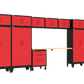 13-Piece Garage Cabinet Storage and Organization Set with Wheels in Red