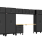 13-Piece Garage Cabinet Storage and Organization Set with Wheels in Black