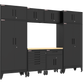 9-Piece Garage Cabinet Storage and Organization Set with Wheels in Black