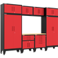 9-Piece Garage Cabinet Storage and Organization Set in Red