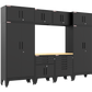 9-Piece Garage Cabinet Storage and Organization Set in Black