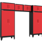 6-Piece Garage Cabinet Storage and Organization Set in Red