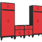 6-Piece Garage Cabinet Storage and Organization Set in Red