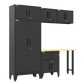 6-Piece Garage Cabinet Storage and Organization Set in Black