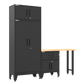 4-Piece Garage Cabinet Storage and Organization Set in Black