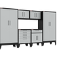 6-Piece Garage Cabinet Storage and Organization Set with Levelers in Grey