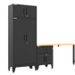 4-Piece Garage Cabinet Storage and Organization Set in Black