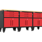4-Piece Garage Cabinet Storage and Organization Set in Red