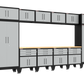 14-Piece Garage Cabinet Storage and Organization Set in Grey