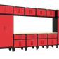 14-Piece Garage Cabinet Storage and Organization Set in Red