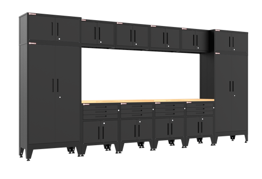 14-Piece Garage Cabinet Storage and Organization Set in Black