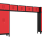 8-Piece Garage Cabinet Storage and Organization Set in Red