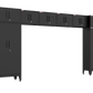 8-Piece Garage Cabinet Storage and Organization Set in Black
