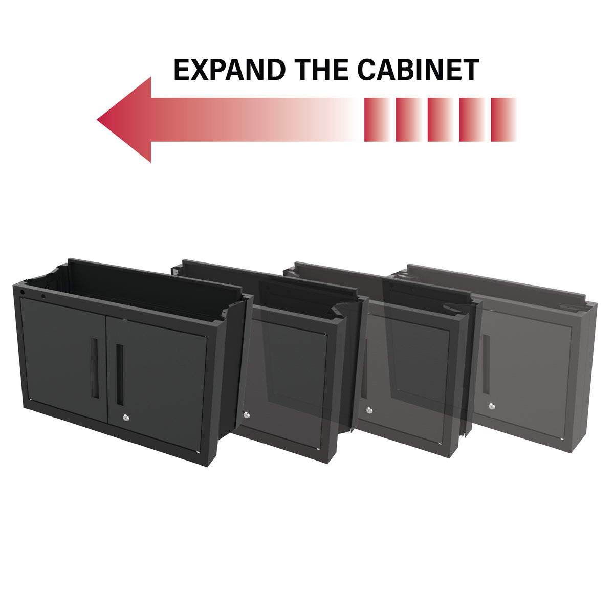 Garage Wall Cabinet in Black