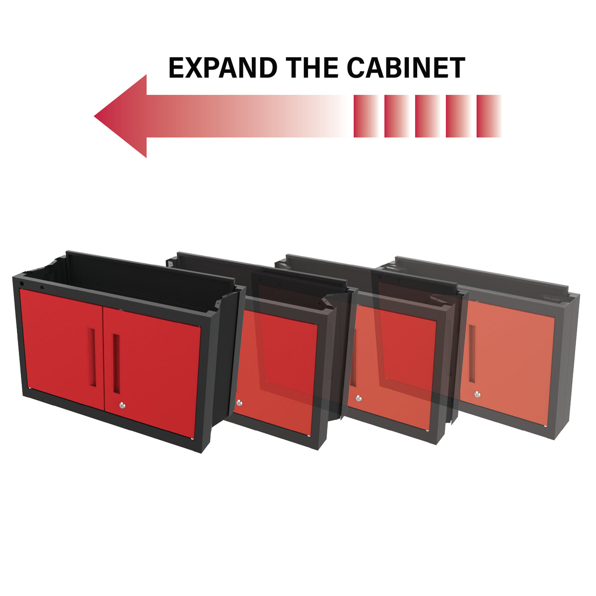 Garage Wall Cabinet in Red