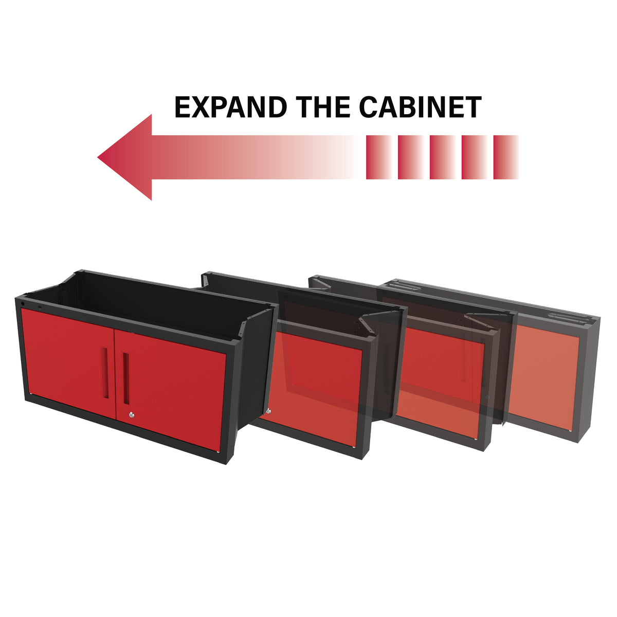 Garage Gear Locker Extender in Red