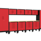 12-Piece Garage Cabinet Storage and Organization Set with Levelers in Red