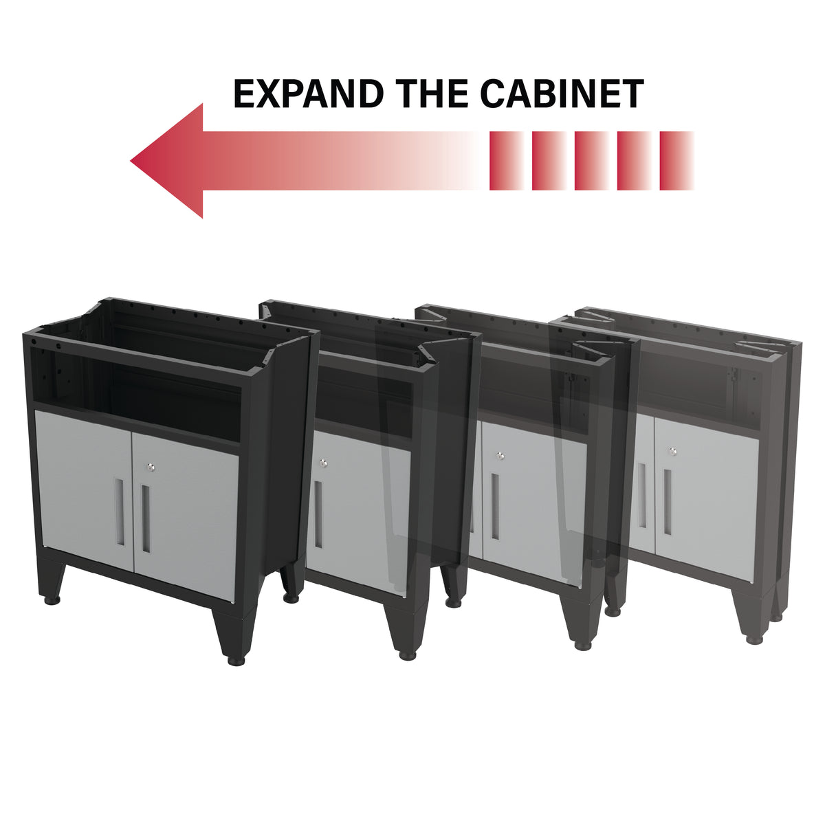 Multifunction Garage Cabinet in Gray