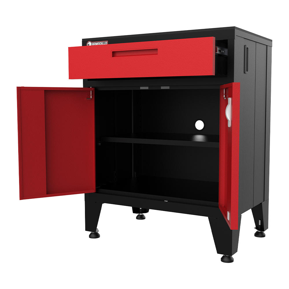 Multifunction Garage Cabinet in Red