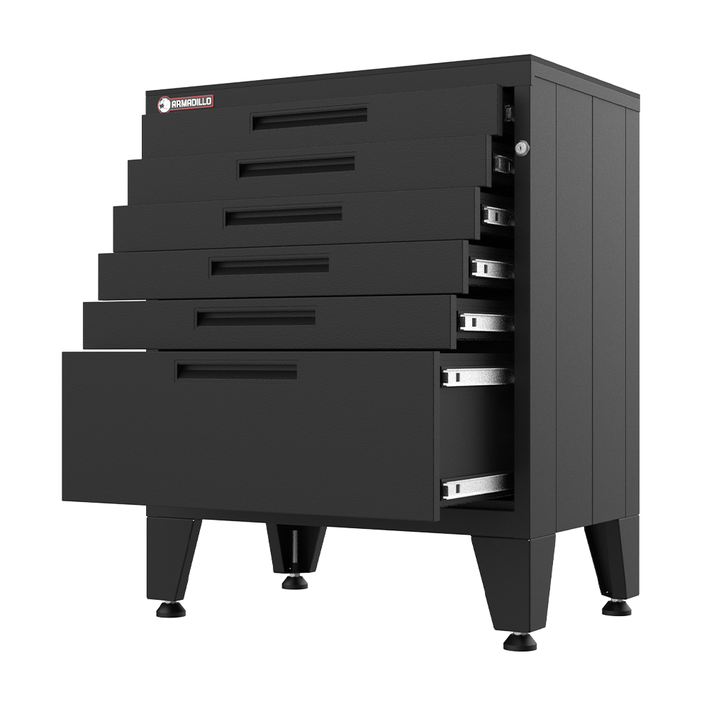6-Drawer Garage Tool Cabinet in Black