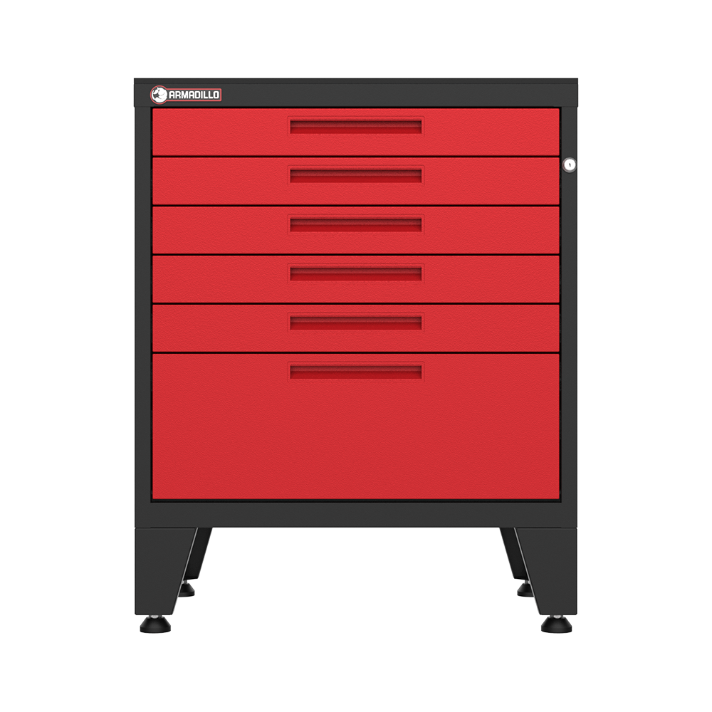 6-Drawer Garage Tool Cabinet in Red