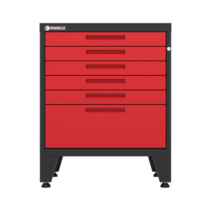6-Drawer Garage Tool Cabinet in Red